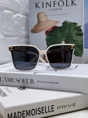 SQUARE SUNGLASSES 632885 IN WHITE ACETATE