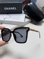 SQUARE SUNGLASSES 632886 IN BLACK ACETATE METAL FRAME EMBOSSED LOGO