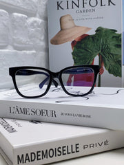 SQUARE SUNGLASSES 632890 IN BLACK ACETATE