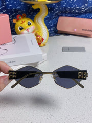 LOGO SUNGLASSES 560866 IN GOLD METAL BLACK LENS