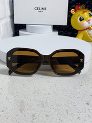 TRIOMPHE SQUARE SUNGLASS 566742 IN CAMEL ACETATE