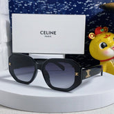 TRIOMPHE SQUARE SUNGLASS 566743 IN BLACK ACETATE GRADIENT SMOKE LENSES