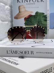 PARTY PILOT SUNGLASSES 567464 IN GOLD METAL BROWN SMOKE LENSES