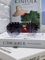 PARTY PILOT SUNGLASSES 567465 IN GOLD METAL GREY SMOKE LENSES