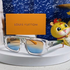 CLASH PILOT SUNGLASSES 567477 IN CLEAR MIX MULTICOLOR ACTETE SILVER METAL