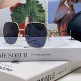 SQUARE FRAME SUNGLASSES 570217 IN METAL