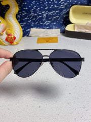 PILOT SUNGLASSES 571636 IN METAL BLACK LENSES MONOGRAM LOGO