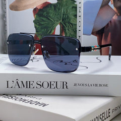 RECTANGULAR FRAME SUNGLASSES 576873 IN METAL