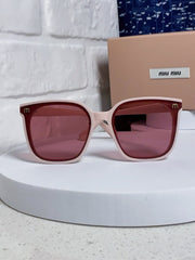 GLIMPSE SQUARE SUNGLASSES 554611 IN LIGHT PINK ACETATE