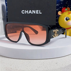 SQUARE SUNGLASSES CH5495 IN BLACK ACETATE ORANGE SMOKE LENSES