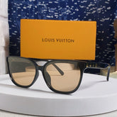 CAT EYE SUNGLASSES 571646 IN BLACK ACETATE LIGHT BROWN LENS