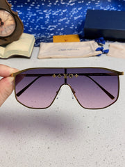GOLDEN MASK SUNGLASSES 582731 IN GOLD METAL PURPLE SMOKE LENSES