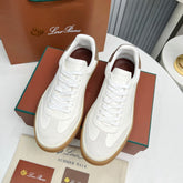 LP TENNIS WALK SNEAKERS WHITE AND LIGHT GRAY CALFSKIN