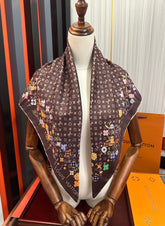 LV SCARF 90 CM IN SILK 730542