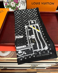 LV SCARF 90 CM IN SILK 733839