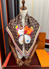LV SCARF 90 CM IN SILK 738413