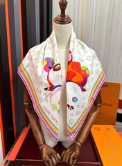 LV SCARF 90 CM IN SILK 738414