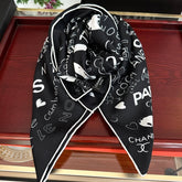 CHANEL 25S SCARF 90 IN SILK 738419