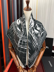 CHANEL 25S SCARF 90 IN SILK 002