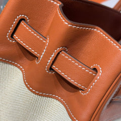 HM BIRKIN 30CM IN VEAU BARENIA SWIFT CALFSKIN ERCU TOILE CANVAS