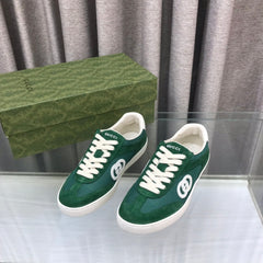 GG INTERLOCKING G SNEAKER GREEN FOREST SUEDE