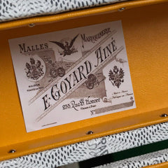 CASSETTE TRUNK BAG 21 IN WHITE GOYARDINE CANVAS & CLAMECY COWHIDE