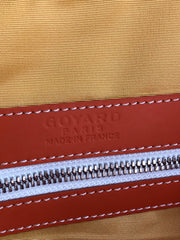 BOSTON 50 BAG IN ORANGE GOYARDINE CANVAS AND CALFSKIN TRIM