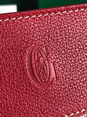 HIRONDELLE BAG 25 IN CLASSIC RED LAMBSKIN AND GOYARDINE CANVAS