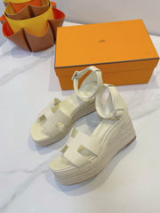 ELDA ESPADRILLE IN WHITE CREAM EPSOM CALFSKIN