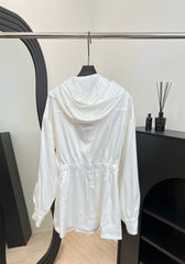 CHANEL 25S HOODED JACKET WITH LACE TRIM 409