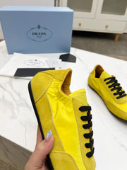 COLLAPSE SNEAKERS IN YELLOW SUEDE AND NYLON