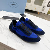 COLLAPSE SNEAKERS IN BLUE SUEDE AND NYLON