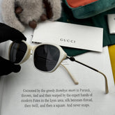 OVAL FRAME SUNGLASSES G4906 IN ACETATE AND METAL