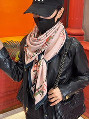 HERMES 25S SCARF 140 IN CASHMERE SILK 727319