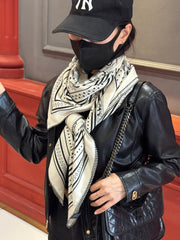 HERMES 25S SCARF 140 IN CASHMERE SILK 727316