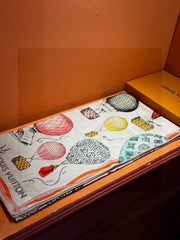 LV SCARF 140 CM IN WOOL MIX SILK 735799