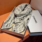 CHANEL 25S SCARF 110 IN CASHMERE SILK 738478