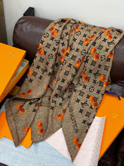 LV SCARF 140 CM IN WOOL MIX SILK 737264