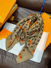 LV SCARF 140 CM IN WOOL MIX SILK 737264