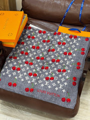 LV SCARF 140 CM IN SILK-CASHMERE BLEND 737270