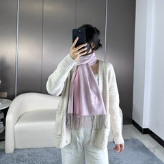 SCRAF 190 CM IN BLUSH PINK CASHMERE