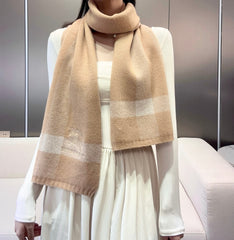 SCARF 190 CM IN TUSCAN BEIGE CASHMERE 398394