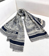 DIOR SCARF 140 CM IN SILK MIX WOOL 733928