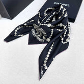 CHANEL 25S SCARF 90 IN SILK 735866
