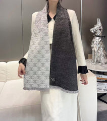 CHANEL 25S SCARF 185 IN CASHMERE WOOL 733953