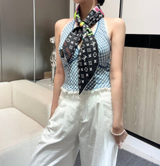 LV SCARF 90 CM IN SILK 733947