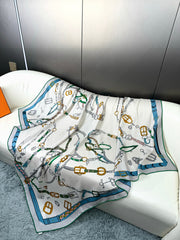 HERMES 25S SCARF 135 IN CASHMERE SILK 737308