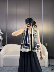 DIOR SCARF 140 CM IN CASHMERE-SILK BLEND 699256