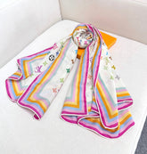 LV SCARF 134 CM IN WOOL MIX SILK 703624
