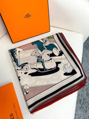 HERMES 25S SCARF 140 IN SILK 732118